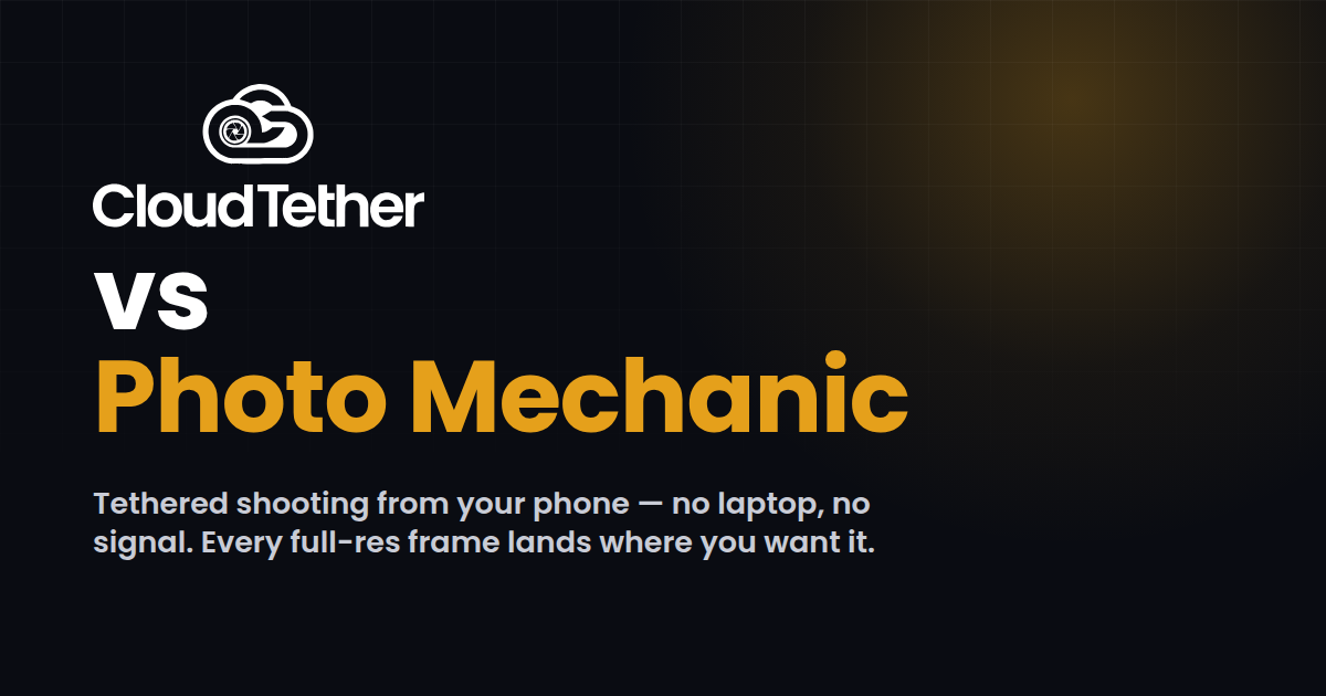 CloudTether vs Photo Mechanic